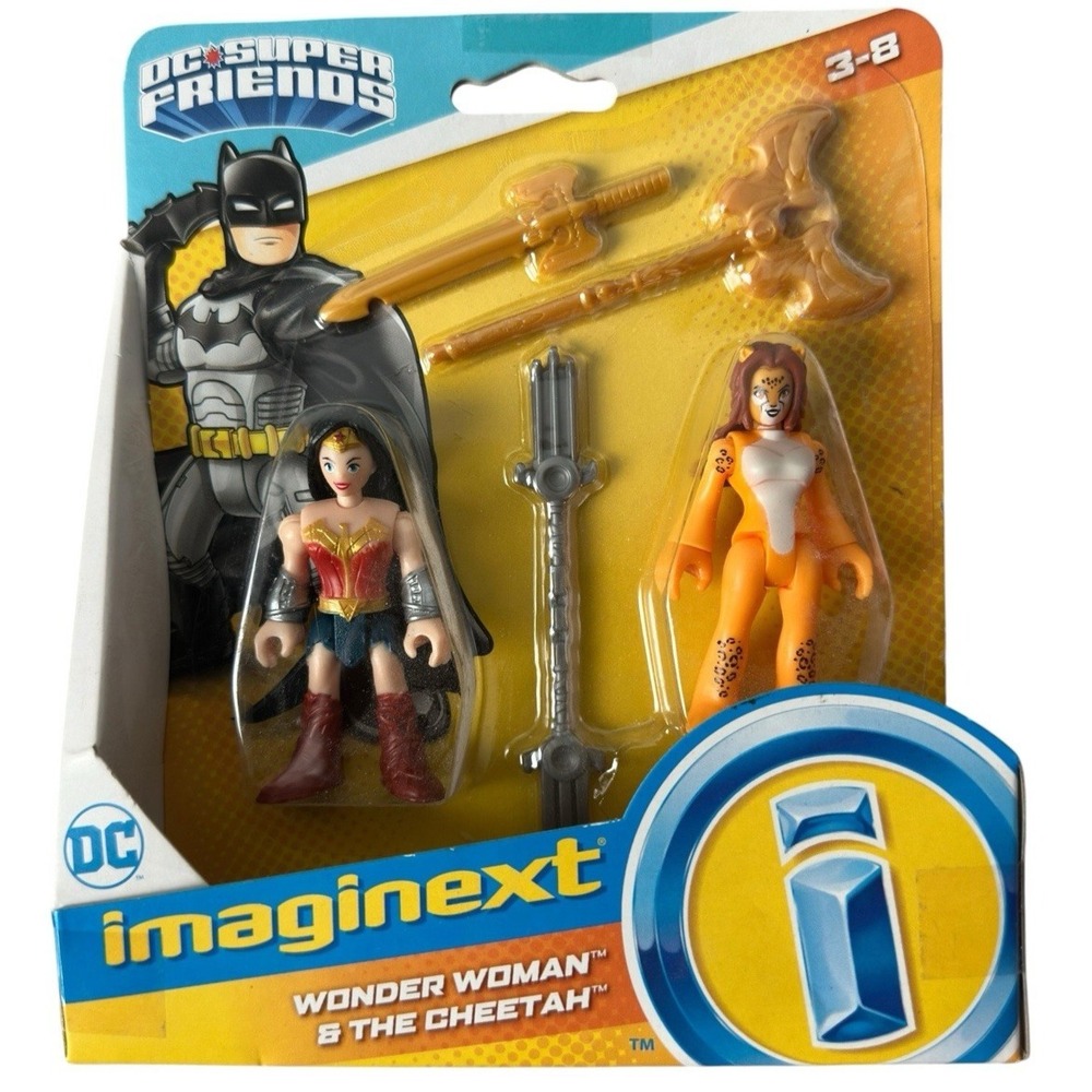 Imaginext DC Super Friends Wonder Woman & Cheetah Figure Set New Sealed Mattel